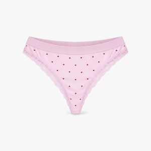 Seamless Strings mit Spitze | Rosa mit Herzchen