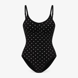 Shaping Body Slip Seamless | Schwarz mit weißen Punkten