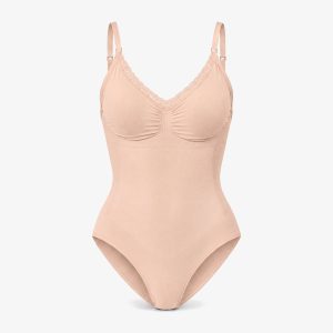 Shaping Body mit Spitze | Beige