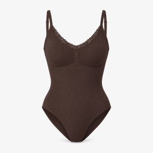 Shaping Body mit Spitze | Coffee Bean