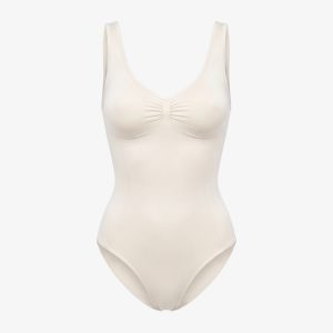 Shaping Body mit breiten Trägern | Cremeweiß