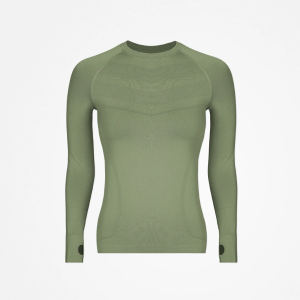 Sportshirt langarm Damen | Pastellgrün