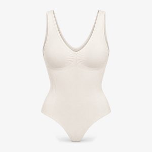 Stark formender Shaping Body mit Cups | Cremeweiß